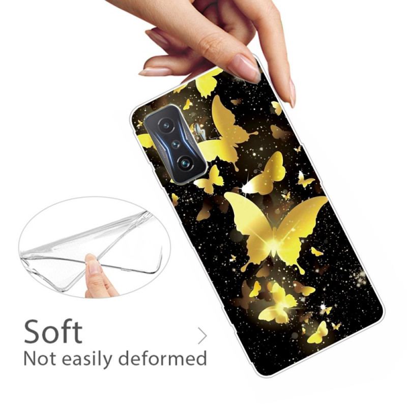 Coque Poco F4 GT Silicone Papillons