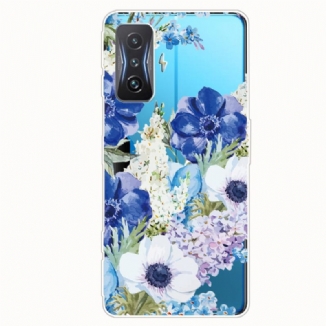 Coque Poco F4 GT Transparente Fleurs