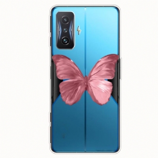 Coque Poco F4 GT Transparente Papillons