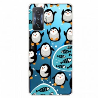 Coque Poco F4 GT Transparente Pingouins