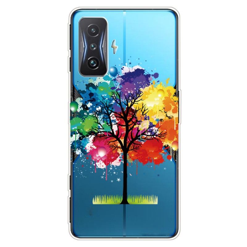 Coque Poco F4 Transparente Arbre Aquarelle