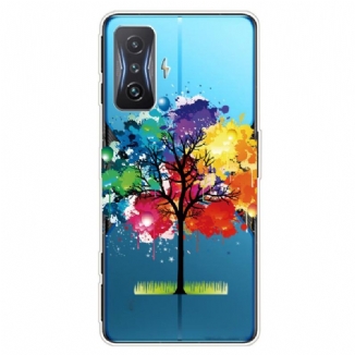 Coque Poco F4 Transparente Arbre Aquarelle