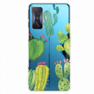 Coque Poco F4 Transparente Cactus