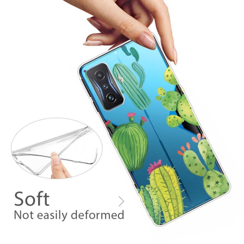 Coque Poco F4 Transparente Cactus
