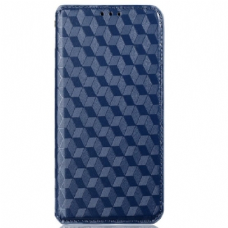 Flip Cover Poco F4 GT Effet Cuir Texture 3D