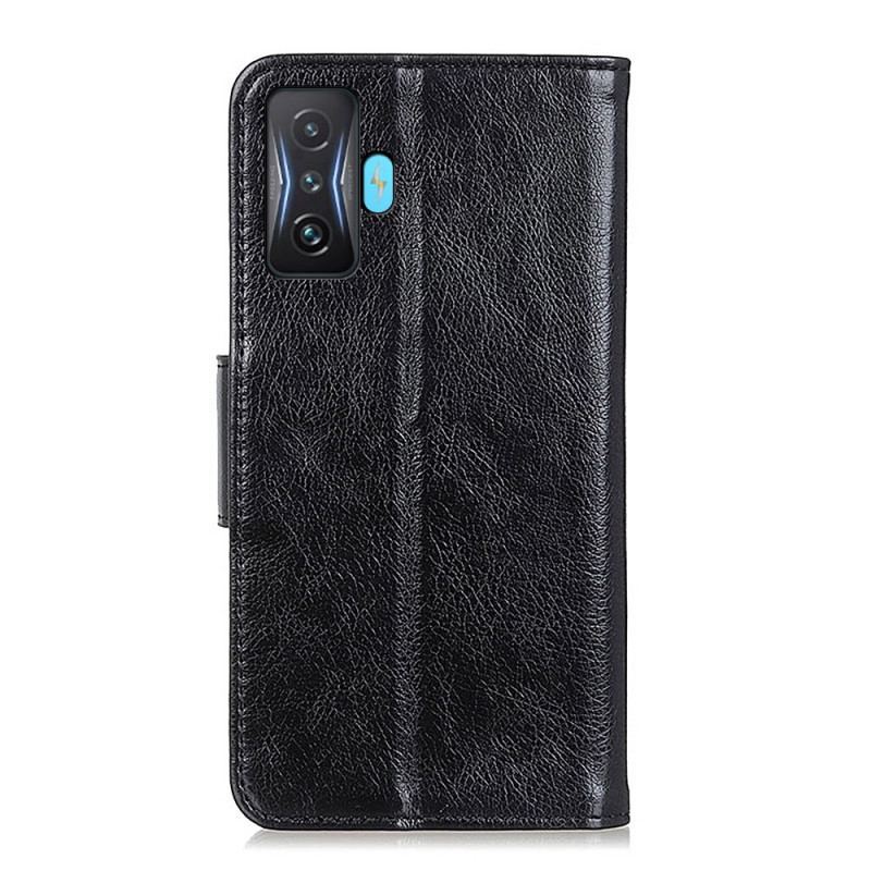 Housse Poco F4 GT Cuir Nappa Fendu