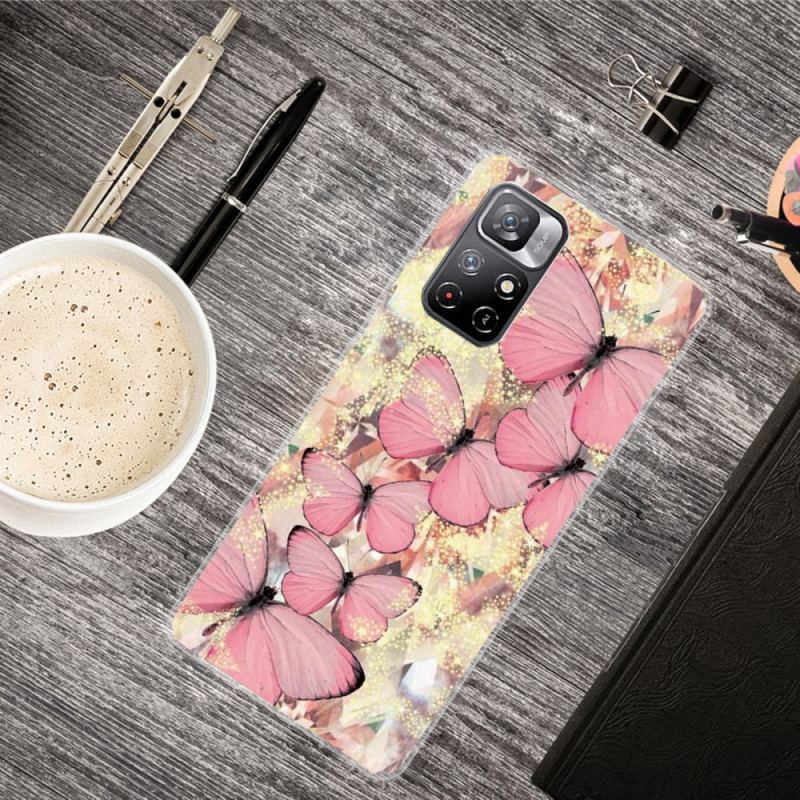 Coque Xiaomi Redmi Note 11 Pro Plus 5G Silicone Papillons