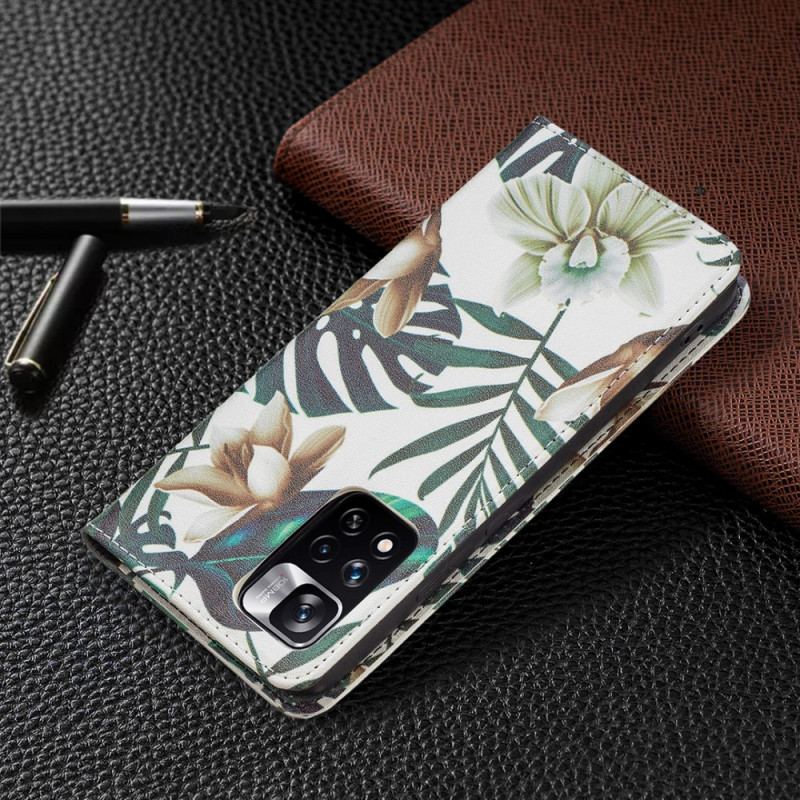 Flip Cover Xiaomi Redmi Note 11 Pro Plus 5G Feuilles