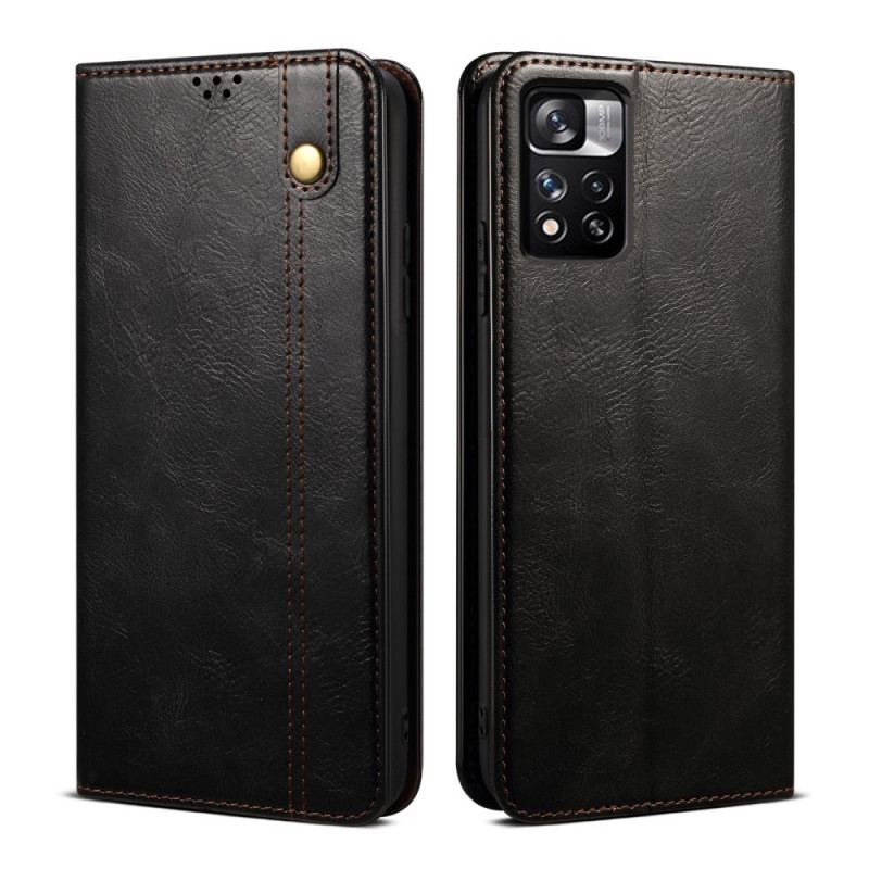 Flip Cover Xiaomi Redmi Note 11 Pro Plus 5G Simili Cuir Ciré