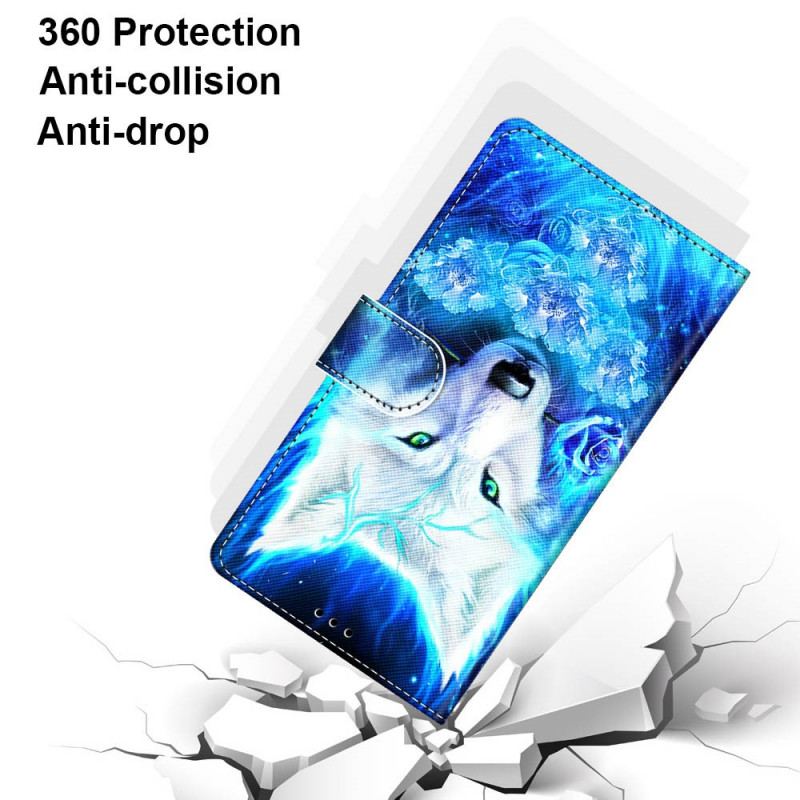 Housse Xiaomi Redmi Note 11 Pro Plus 5G Loup à Lanière