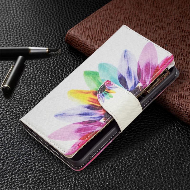 Housse Xiaomi Redmi Note 11 Pro Plus 5G Poche Zippée Fleur