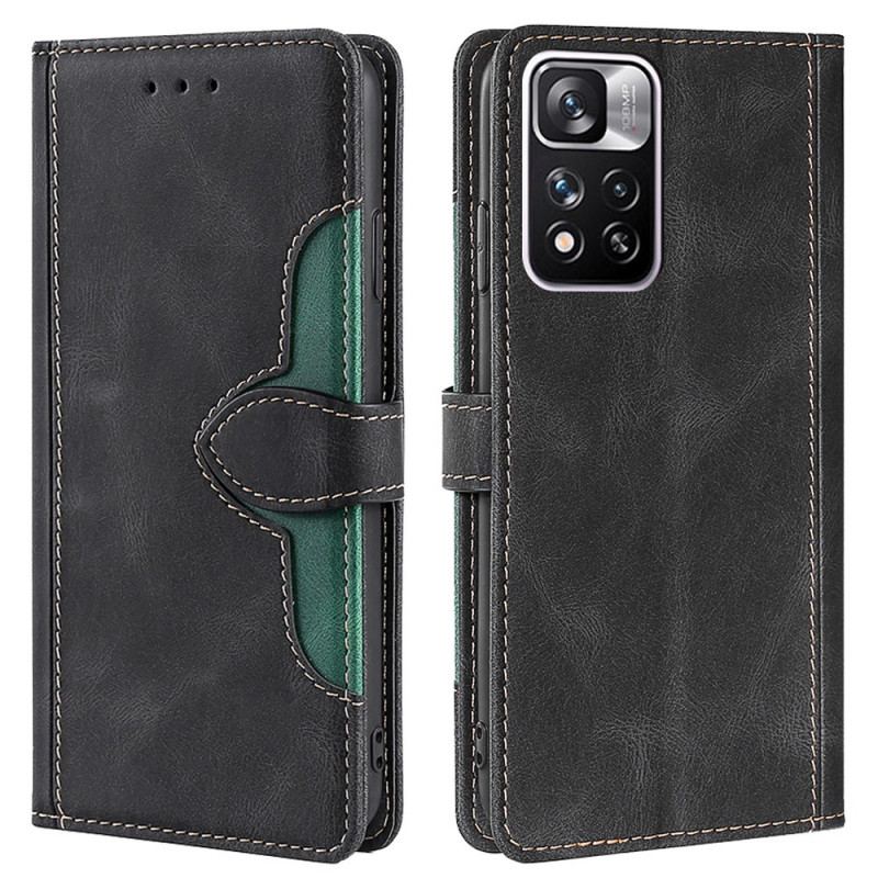 Housse Xiaomi Redmi Note 11 Pro Plus 5G Simili Cuir Bicolore Stylish