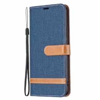 Housse Xiaomi Redmi Note 11 Pro Plus 5G Tissu et Effet Cuir à Lanière