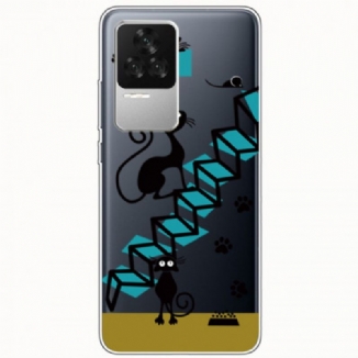 Coque Poco F4 Chats dans l'Escalier