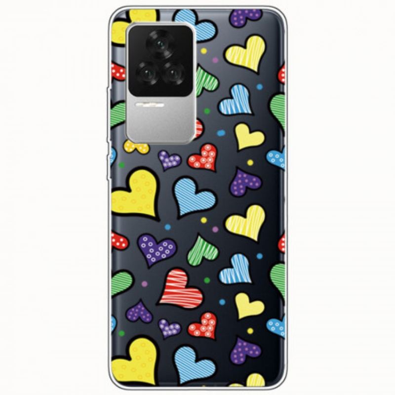 Coque Poco F4 Coeurs