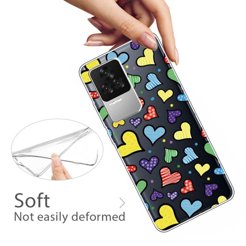 Coque Poco F4 Coeurs