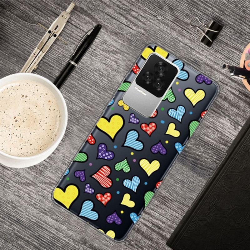 Coque Poco F4 Coeurs