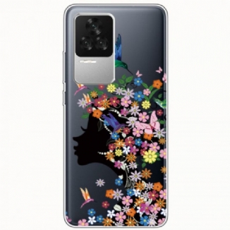 Coque Poco F4 Jolie Tête Fleurie