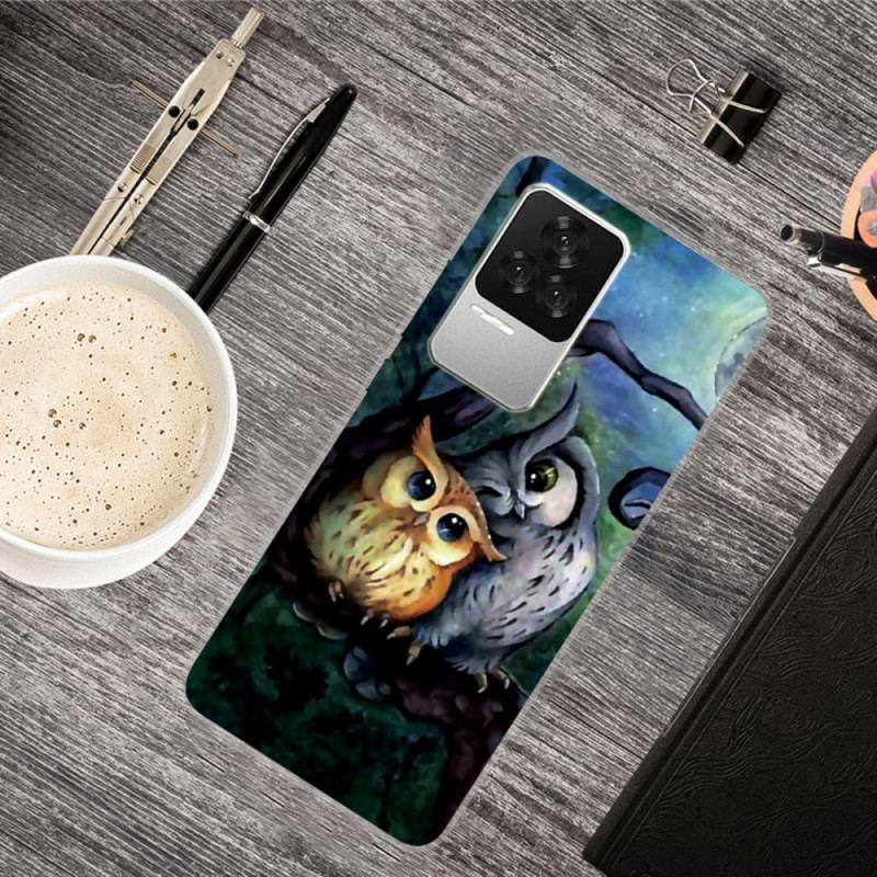 Coque Poco F4 Peinture Hiboux