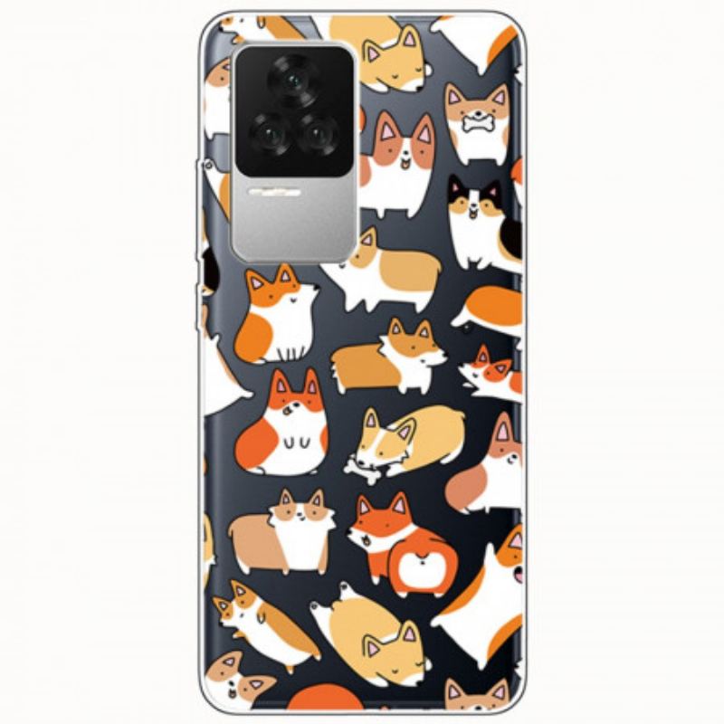Coque Poco F4 Transparente Chiens