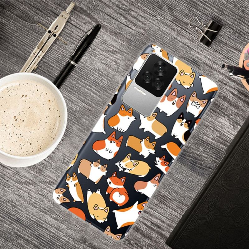 Coque Poco F4 Transparente Chiens