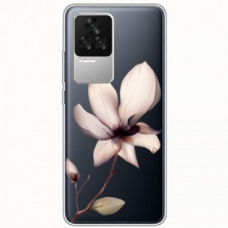 Coque Poco F4 Transparente Fleur Rose