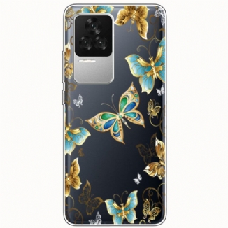 Coque Poco F4 Transparente Papillons