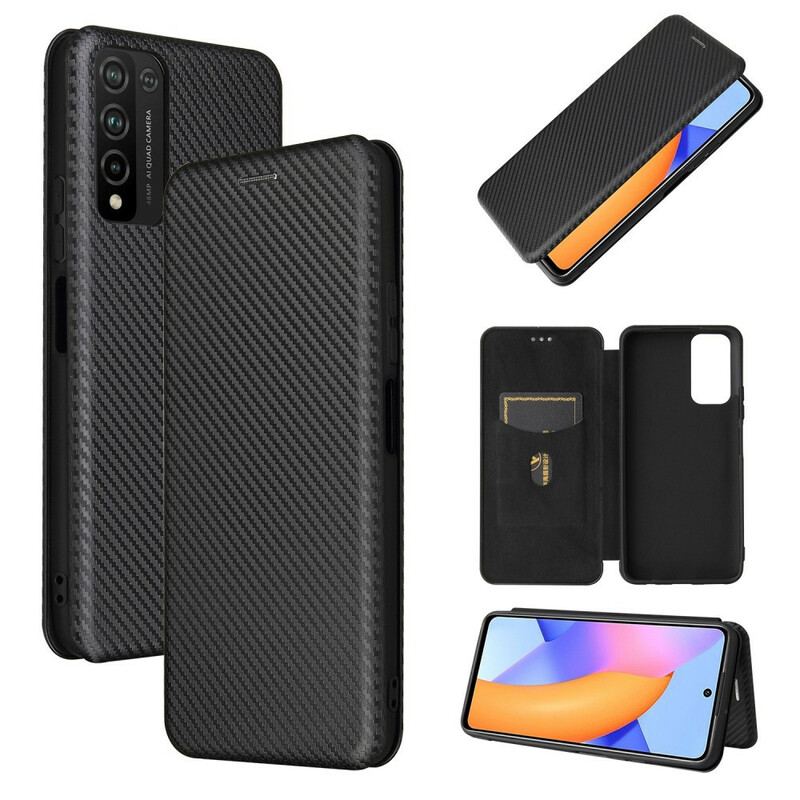 Flip Cover Honor 10X Lite Fibre Carbone