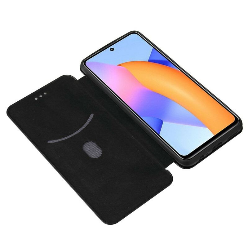 Flip Cover Honor 10X Lite Fibre Carbone