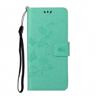 Housse Honor 10X Lite Papillons Et Fleurs À Lanière