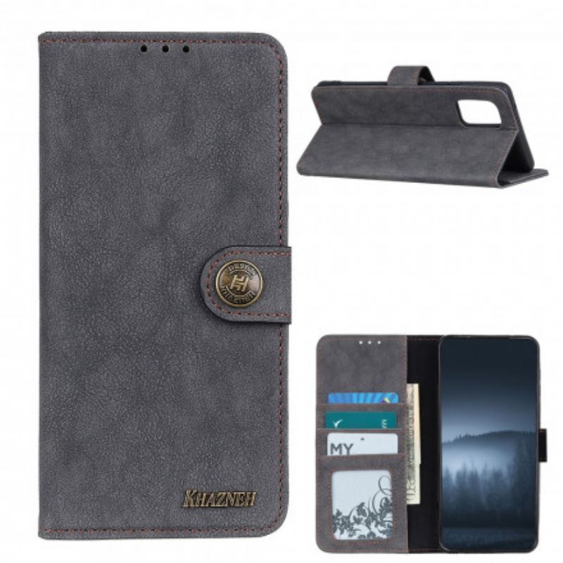 Housse OnePlus 9 Pro Cuir Fendu Rétro KHAZNEH