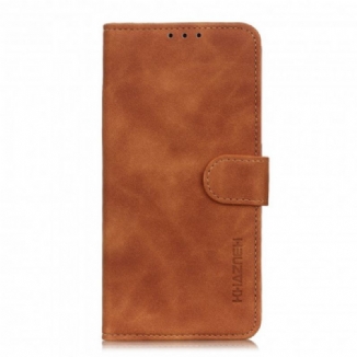 Housse OnePlus 9 Pro Effet Cuir Vintage KHAZNEH