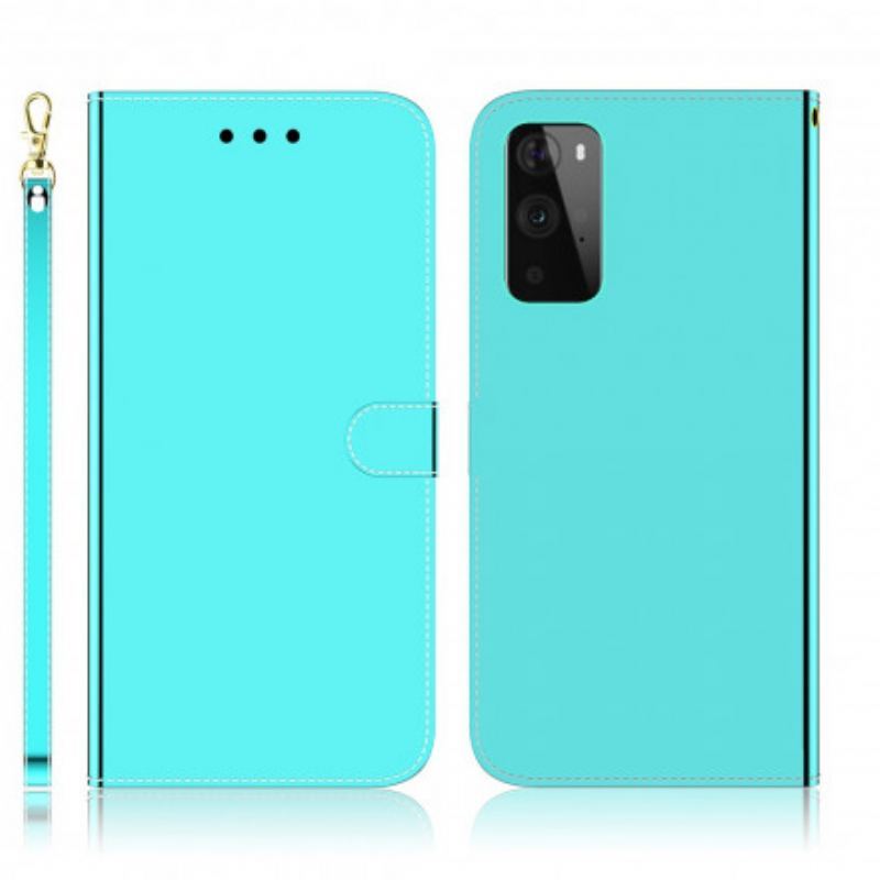 Housse OnePlus 9 Pro Simili Cuir Couverture Miroir