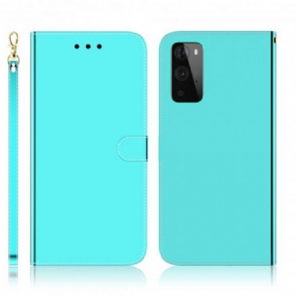 Housse OnePlus 9 Pro Simili Cuir Couverture Miroir