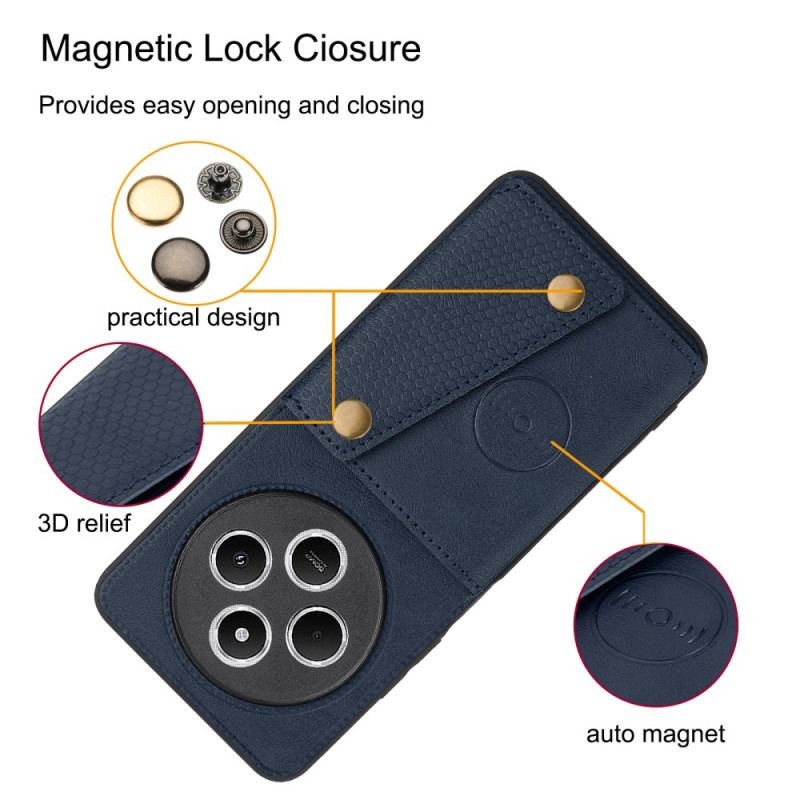 Coque Xiaomi Redmi 14C 4G / Poco C75 4G Effet Cuir Porte-Cartes et Support