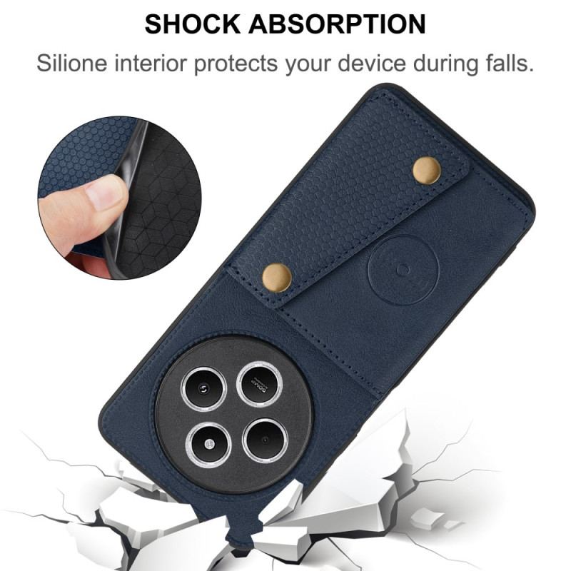 Coque Xiaomi Redmi 14C 4G / Poco C75 4G Effet Cuir Porte-Cartes et Support