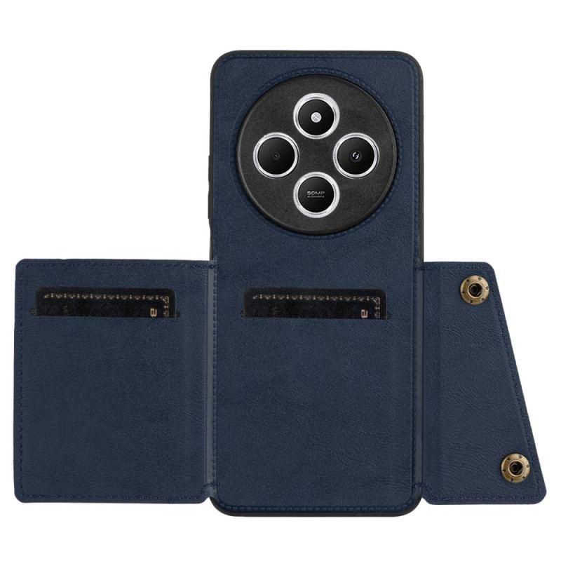 Coque Xiaomi Redmi 14C 4G / Poco C75 4G Effet Cuir Porte-Cartes et Support