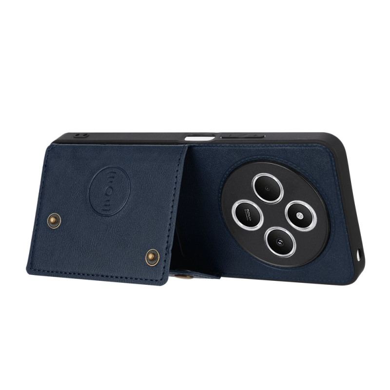 Coque Xiaomi Redmi 14C 4G / Poco C75 4G Effet Cuir Porte-Cartes et Support