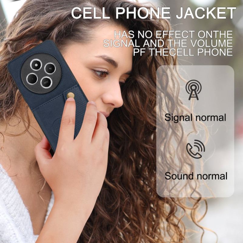 Coque Xiaomi Redmi 14C 4G / Poco C75 4G Effet Cuir Porte-Cartes et Support