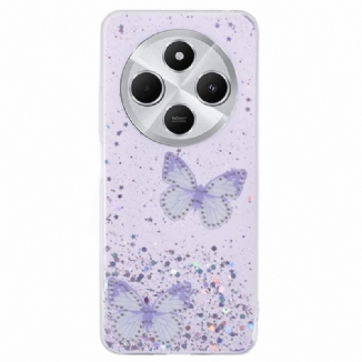 Coque Xiaomi Redmi 14C / Poco C75 Papillons Paillettes
