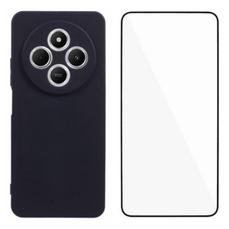Coque Xiaomi Redmi 14C / Poco C75 Silicone avec Protection Écran en Verre Trempé