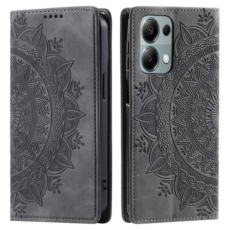 Flip Cover Xiaomi Redmi 14C / Poco C75 Effet Daim Mandala