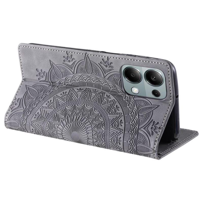 Flip Cover Xiaomi Redmi 14C / Poco C75 Effet Daim Mandala