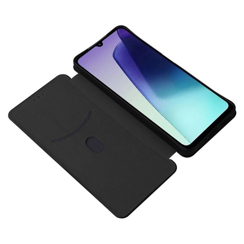 Flip Cover Xiaomi Redmi 14C / Poco C75 Texture Fibre Carbone