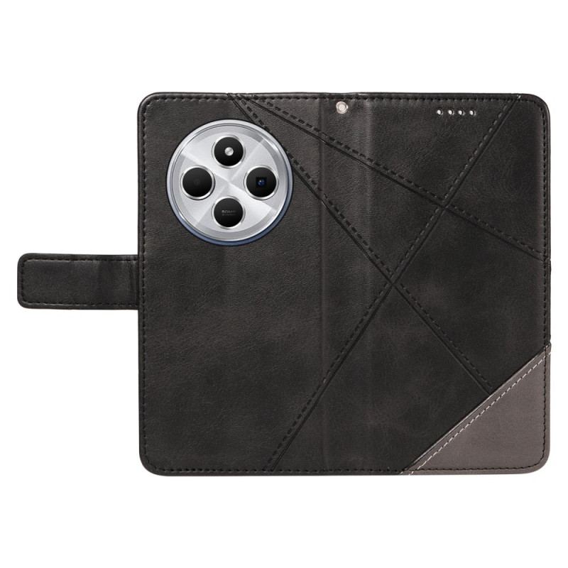 Housse Xiaomi Redmi 14C / Poco C75 Bicolore Lignes à Lanière