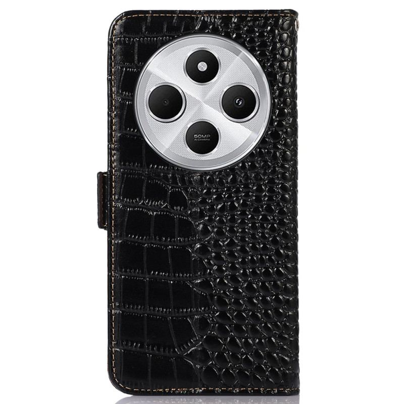 Housse Xiaomi Redmi 14C / Poco C75 Cuir Texture Crocodile