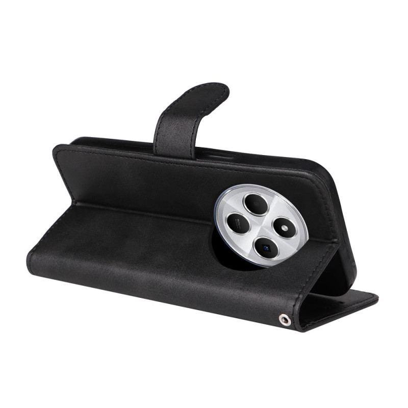 Housse Xiaomi Redmi 14C / Poco C75 Effet Cuir à Lanière