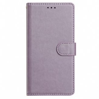 Housse Xiaomi Redmi 14C / Poco C75 Effet Cuir Uni avec Lanière