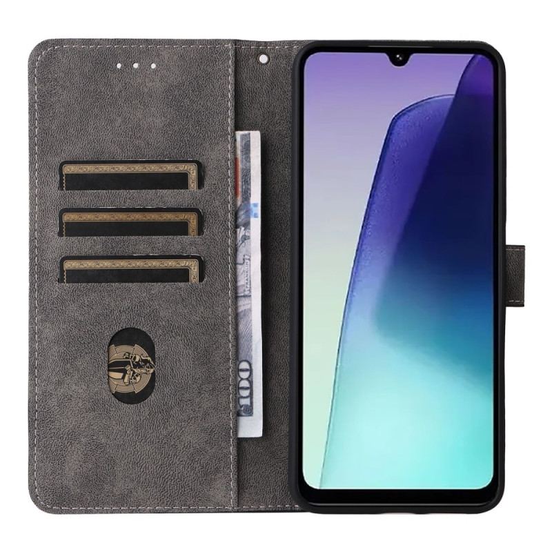 Housse Xiaomi Redmi 14C / Poco C75 Effet Daim Blocage RFID et Lanière