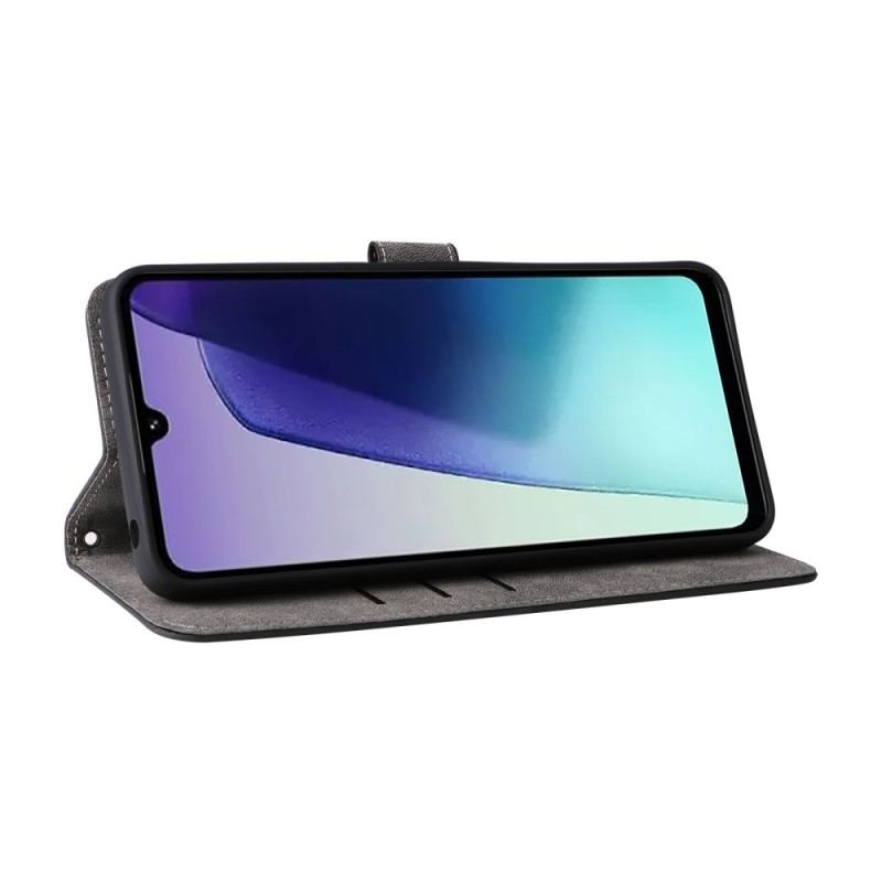 Housse Xiaomi Redmi 14C / Poco C75 Effet Daim Blocage RFID et Lanière